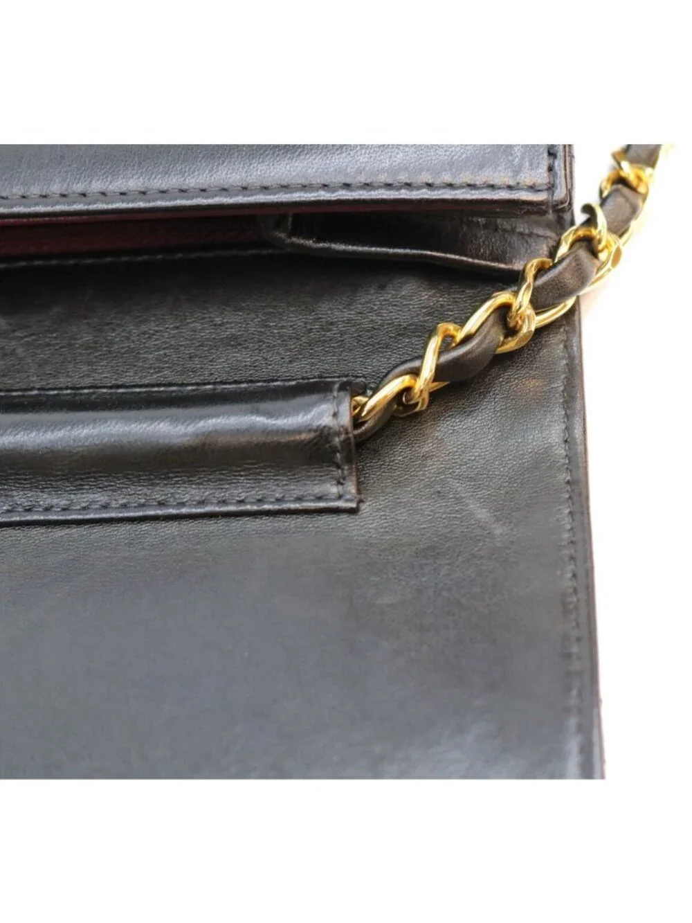 Chanel Black Lamb Full Flap Gold Push Lock Quilted 23